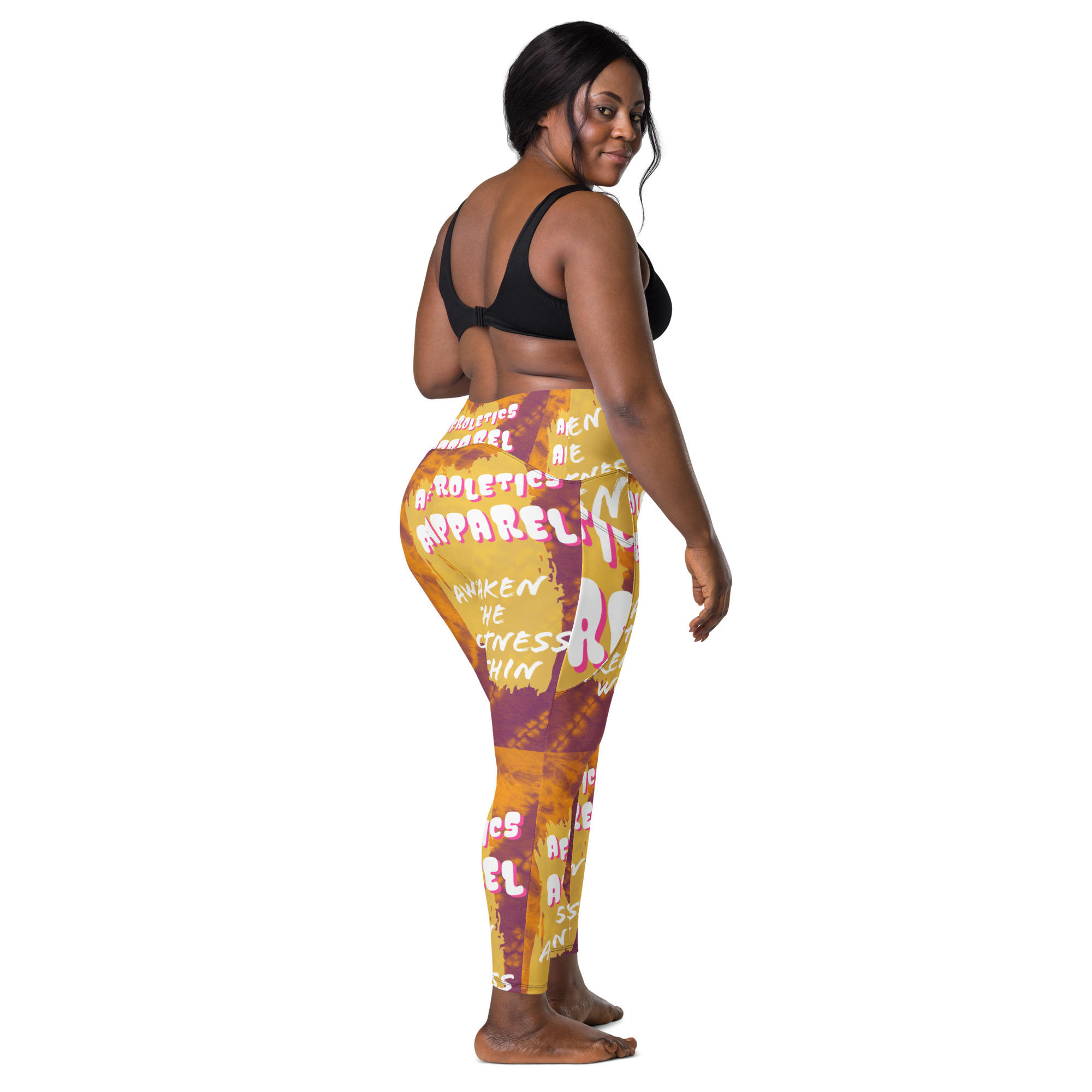Adire Women's Crossover Leggings - Afroletics Apparel